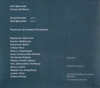 CD Ketil Bjørnstad: A Suite Of Poems