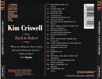 CD Kim Criswell: Back To Before