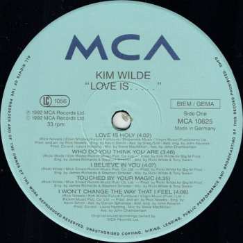 LP Kim Wilde: Love Is PIC | LTD