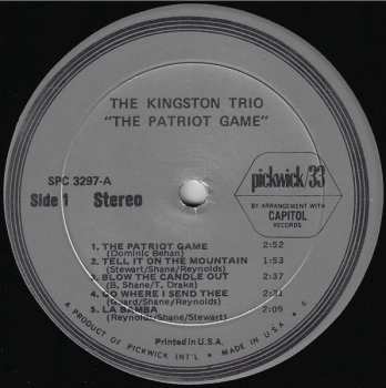 LP Kingston Trio: The Patriot Game
