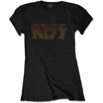 Merch Kiss: Dámske Tričko Vintage Classic Logo Kiss 