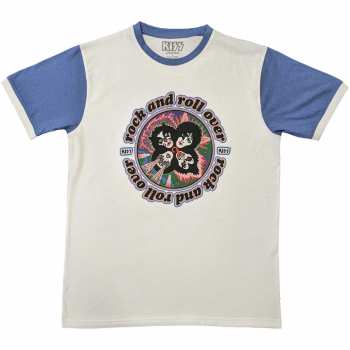 Merch Kiss: Ringer Tričko Rock And Roll Over