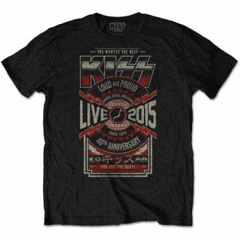 Merch Kiss: Tričko Japan Live 2015 
