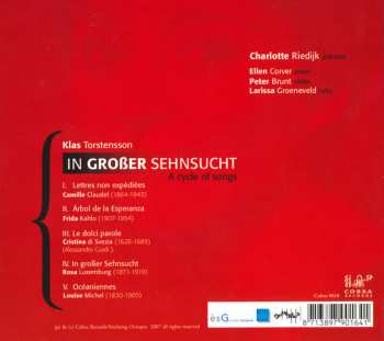 CD Charlotte Riedijk: In Großer Sehnsucht; A Cycle Of Songs