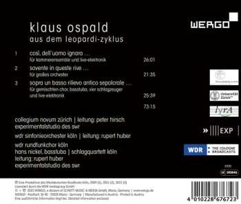 CD Klaus Ospald: Aus Dem Leopardi-Zyklus