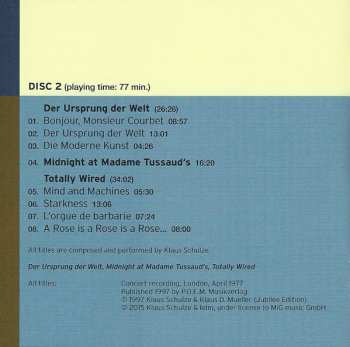 5CD Klaus Schulze: La Vie Electronique 16