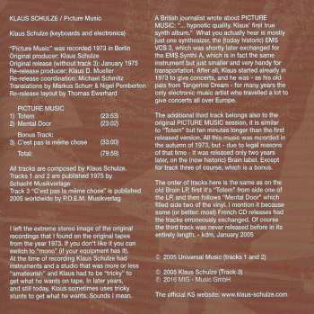 CD Klaus Schulze: Picture Music PIC