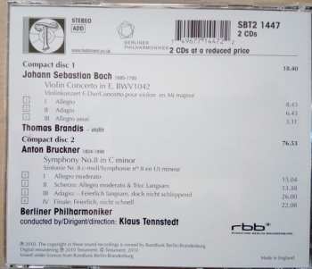 2CD Johann Sebastian Bach: Testament / Bach - Violin Concerto In E, BWV1042 / Bruckner - Symphony No.8 In C Minor