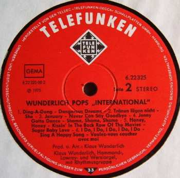 LP Klaus Wunderlich: Pops International - 28 Top Hits On Parade