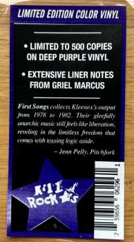 2LP Kleenex: First Songs CLR | LTD