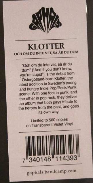 LP Klotter: Och Om Du Inte Vet, Så Är Du Dum CLR | LTD