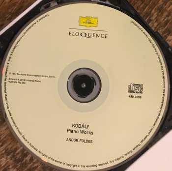 CD Zoltán Kodály: Piano Works