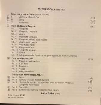 CD Zoltán Kodály: Piano Works