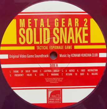 2LP Konami Kukeiha Club: Metal Gear 2: Solid Snake LTD | CLR