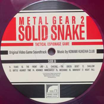 2LP Konami Kukeiha Club: Metal Gear 2: Solid Snake LTD | CLR