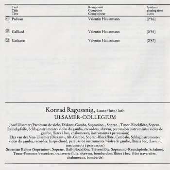 CD Konrad Ragossnig: Terpischore - Tanzmusik Der Renaissance Und Des Frühbarock