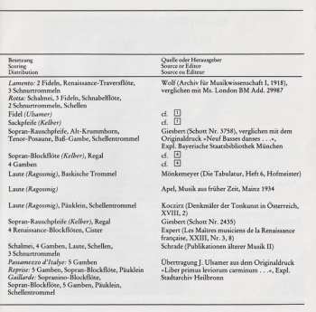 CD Konrad Ragossnig: Terpischore - Tanzmusik Der Renaissance Und Des Frühbarock