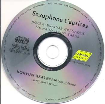 CD Koryun Asatryan: Saxophone Caprices