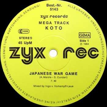 LP Koto: Japanese War Game (New Mega Track)