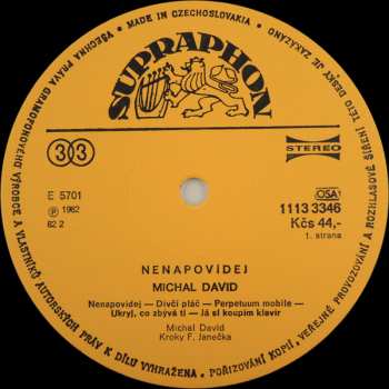 LP Michal David: Nenapovídej