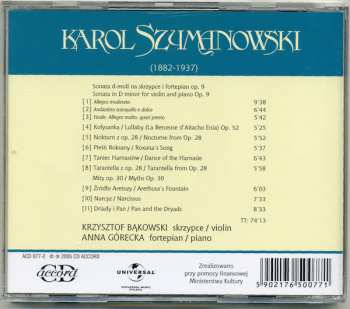 CD Krzysztof Bąkowski: Karol Szymanowski