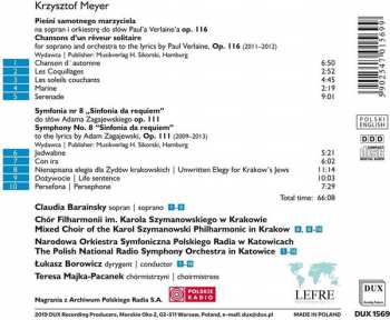 CD Krzysztof Meyer: Chansons D’un Reveur Solitaire; Symphony No. 8
