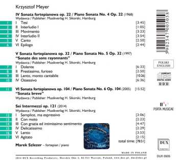 CD Krzysztof Meyer: Piano Works Volume 2: Piano Sonatas Nos. 4 - 6 * 6 Intermezzi