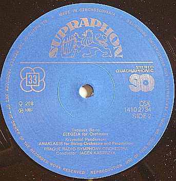 LP Prague Radio Symphony Orchestra: Anaklasis / Mi-Parti / Elegeia / The Awakening Of Jacob