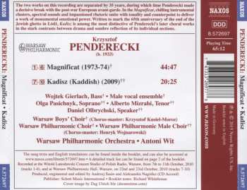 CD Krzysztof Penderecki: Magnificat - Kadisz