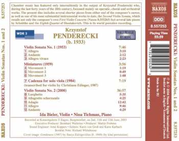 CD Krzysztof Penderecki: Violin Sonatas Nos. 1 And 2