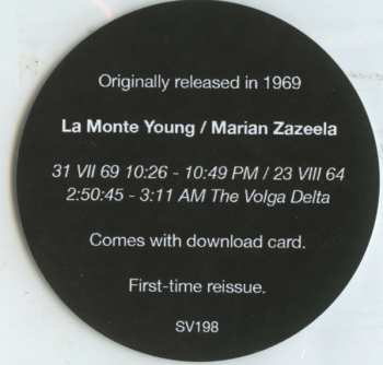 LP La Monte Young: 31 VII 69 10:26 - 10:49 PM / 23 VIII 64 2:50:45 - 3:11 AM The Volga Delta 