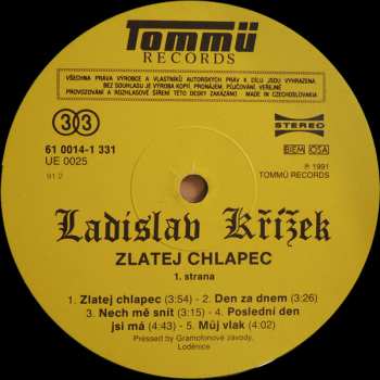 LP Ladislav Křížek: Zlatej Chlapec