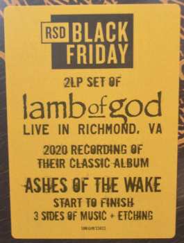 2LP Lamb Of God: Ashes Of The Wake: Live In Richmond, VA LTD