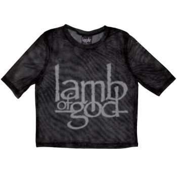 Merch Lamb Of God: Lamb Of God Ladies Crop Top: Logo (mesh) (small) S
