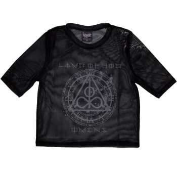Merch Lamb Of God: Lamb Of God Ladies Crop Top: Omens Clock (mesh) (xx-small) XXS