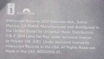 2LP Lana Del Rey: Ultraviolence