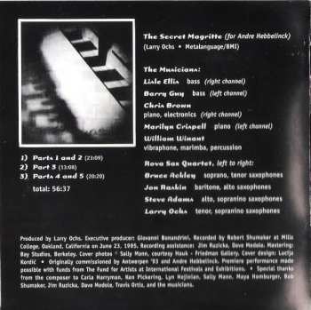 CD Larry Ochs: The Secret Magritte