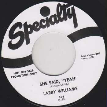 SP Larry Williams: She Said, "Yeah" / Bad Boy