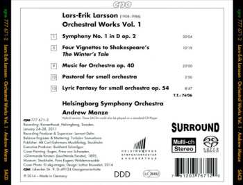 SACD Andrew Manze: Orchestral Works Vol. 1: Symphony No. 1; Music For Orchestra; Lyric Fantasy