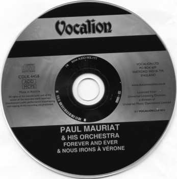 CD Le Grand Orchestre De Paul Mauriat: Forever And Ever & Nous Irons À Vérone