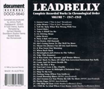 CD Leadbelly: Complete Recorded Works In Chronological Order: Volume 7 (1947–1949)