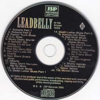 4CD/Box Set Leadbelly: Important Recordings 1934 - 1949