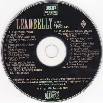 4CD/Box Set Leadbelly: Important Recordings 1934 - 1949