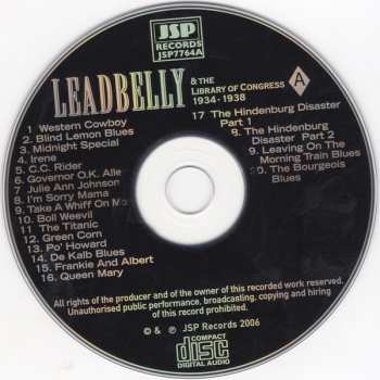 4CD/Box Set Leadbelly: Important Recordings 1934 - 1949