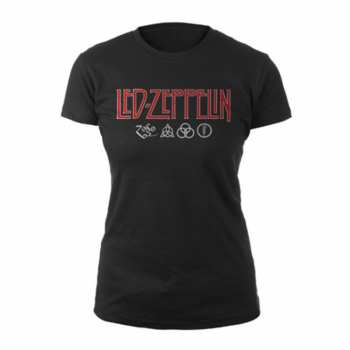 Merch Led Zeppelin: Tričko Dámske Logo Led Zeppelin & Symbols