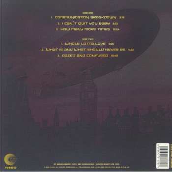 LP Led Zeppelin: Whole Lotta Live: BBC 'Rock Hour' Radio Broadcast The Playhouse Theatre London England 10th August 1969