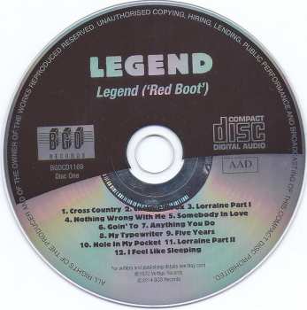 2CD Legend: Legend ("Red Boot") / Moonshine