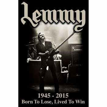 Merch Lemmy: Textilný plagát Lived To Win