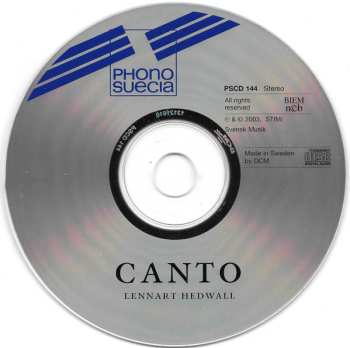 CD Lennart Hedwall: Canto