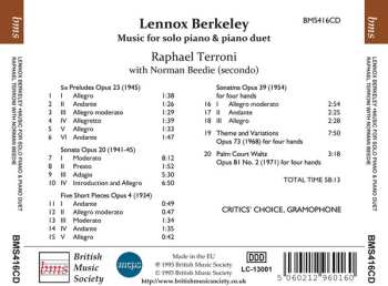 CD Lennox Berkeley: Music For Solo Piano And Piano Duet